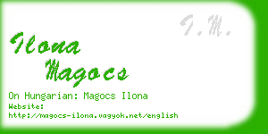 ilona magocs business card